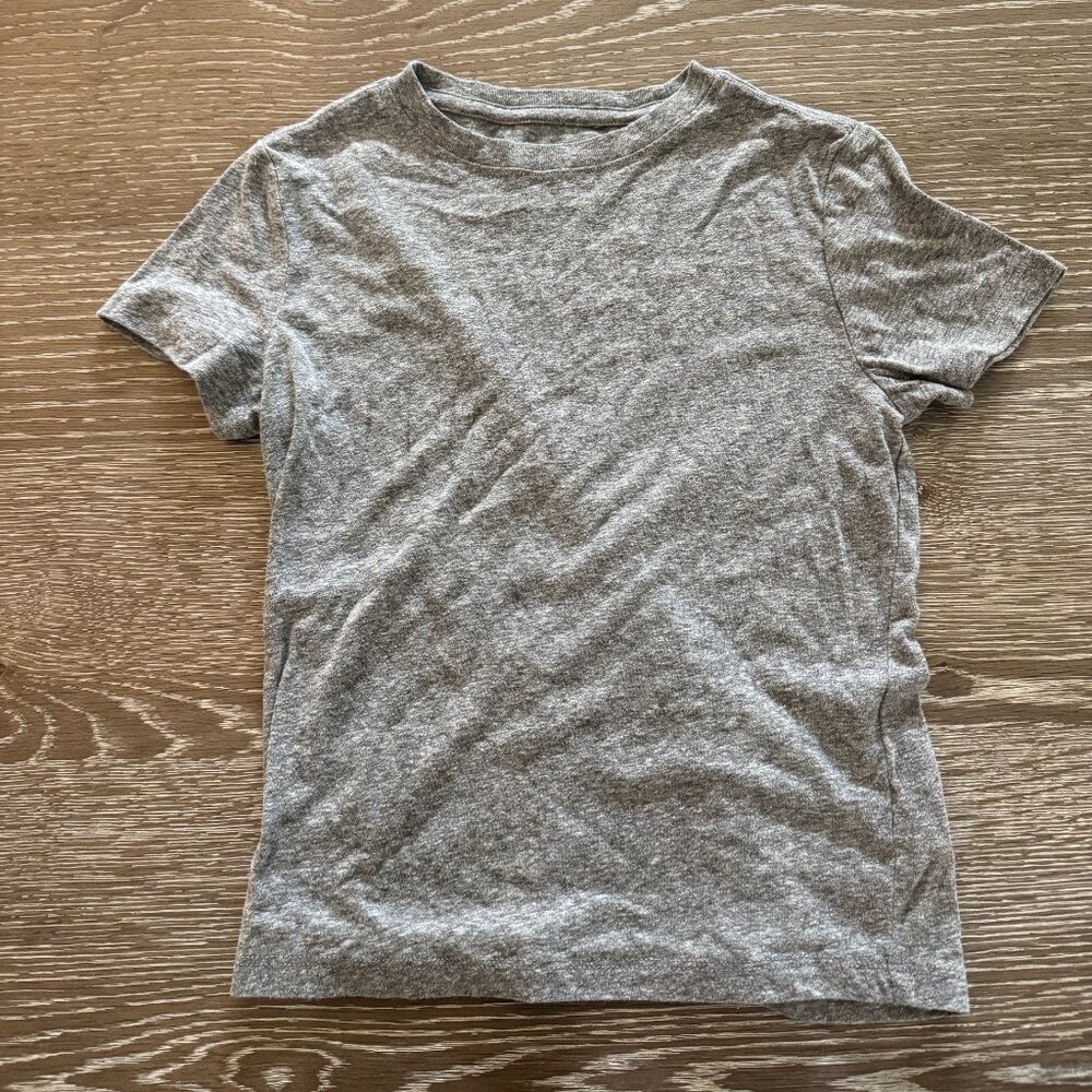 Boys Cat & Jack gray marled short sleeve t-shirt tee top size Small 6/7